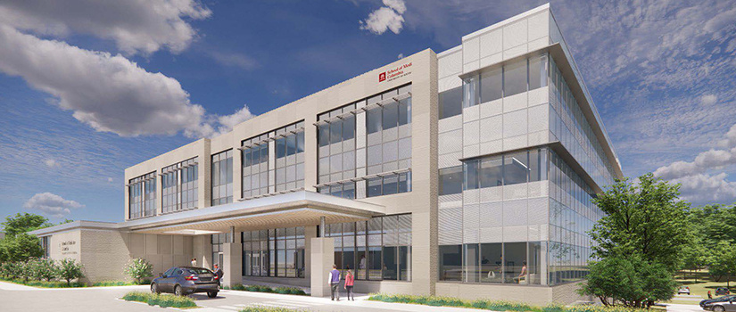 Architectural rendering of the Brain Health Center at the University of South Carolina